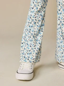 Next Blue Ditsy 1 Pack Rib Flare Leggings (3-16yrs) New