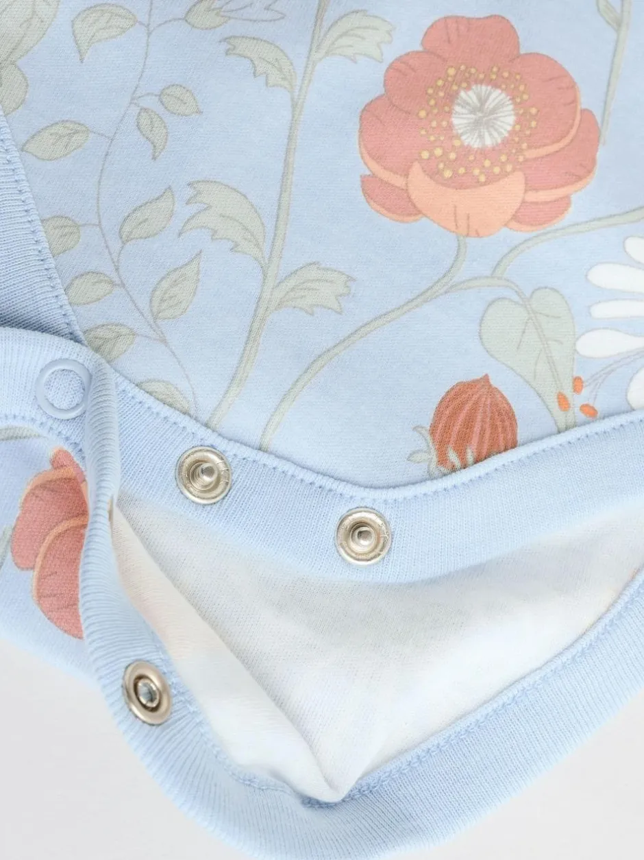 Next 5 Pack Vest Baby Bodysuits Blue Floral Clearance