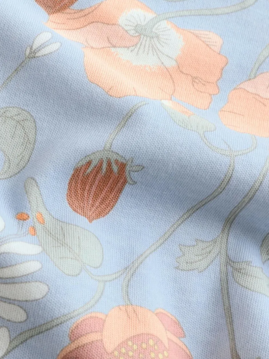 Next 5 Pack Vest Baby Bodysuits Blue Floral Clearance