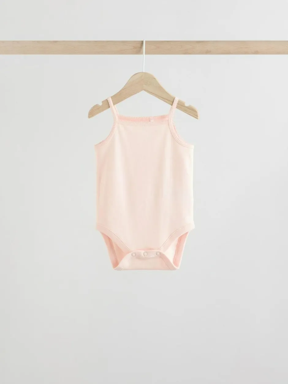 Next 5 Pack Vest Baby Bodysuits Blue Floral Clearance