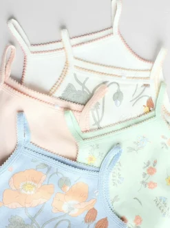 Next 5 Pack Vest Baby Bodysuits Blue Floral Clearance