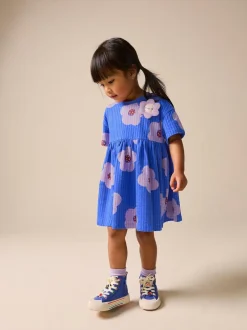 Next Jersey Dress (3mths-7yrs) Blue Flower Best