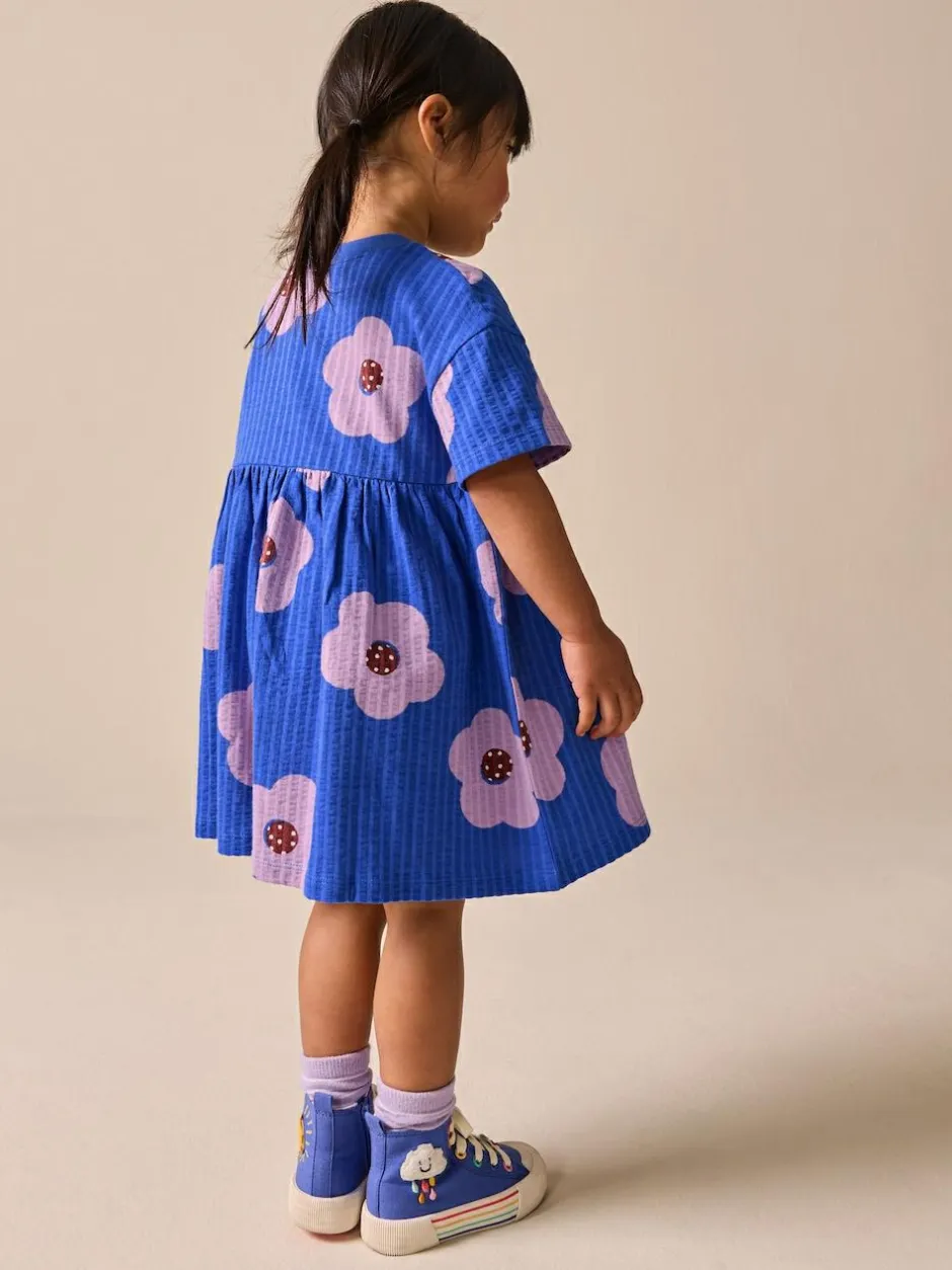 Next Jersey Dress (3mths-7yrs) Blue Flower Best