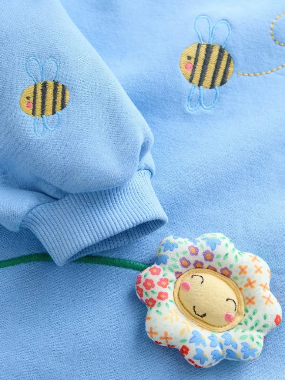 Next Relaxed Sweat Dress (3mths-7yrs) Blue Flower Hot