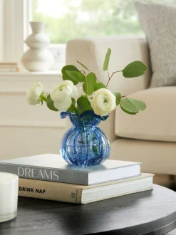 Next Blue Fluted Mini Flower Vase Hot