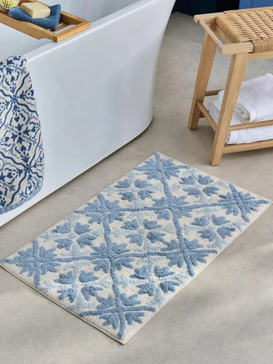Next Blue Geo Tile Bath Mat Best