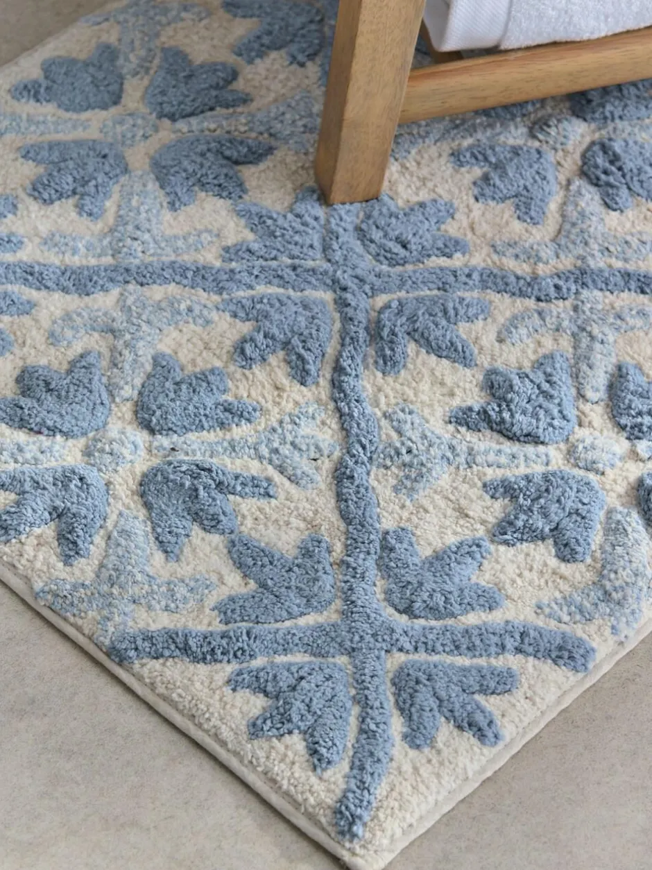 Next Blue Geo Tile Bath Mat Best