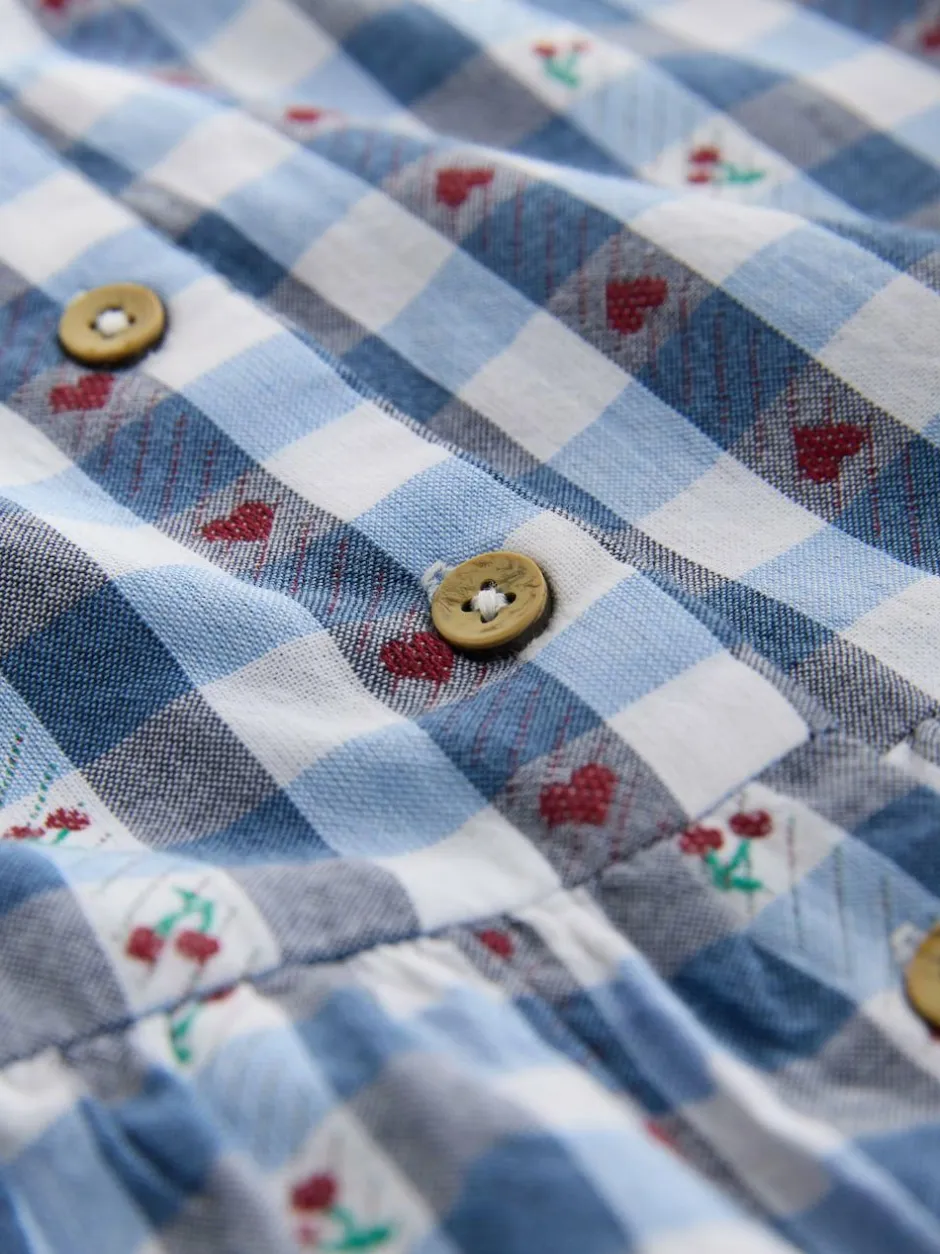 Next Trapeze Playsuit (3mths-7yrs) Blue Gingham New