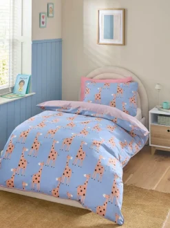 Next Duvet Cover and Pillowcase Set Blue Giraffe Sale