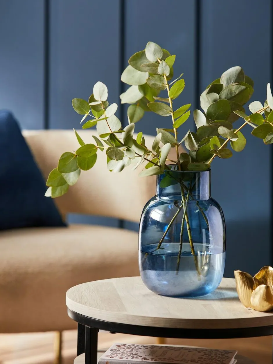 Next Glass Vase Blue Sale
