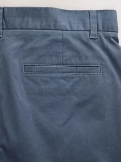 Next Blue Grey Mid Regular Tapered Fit Stretch Chinos Trousers Clearance