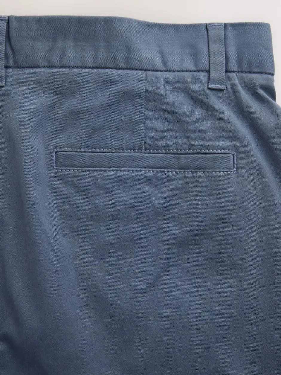 Next Blue Grey Mid Regular Tapered Fit Stretch Chinos Trousers Clearance