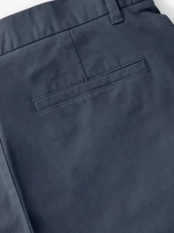 Next Blue Grey Mid Straight Fit Stretch Chinos Trousers Clearance