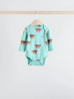 Next Blue Hamish Long Sleeve Bodysuits 3 Pack
