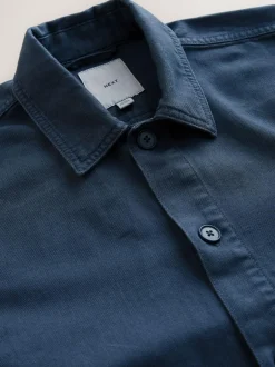 Next Hem Pocket Shacket Blue Outlet