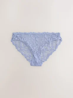 Next Blue High Leg Ultimate Comfort Lace Knickers 2 Pack Discount