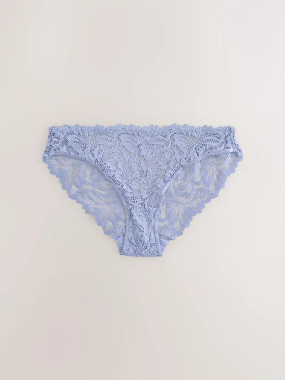 Next Blue High Leg Ultimate Comfort Lace Knickers 2 Pack Discount