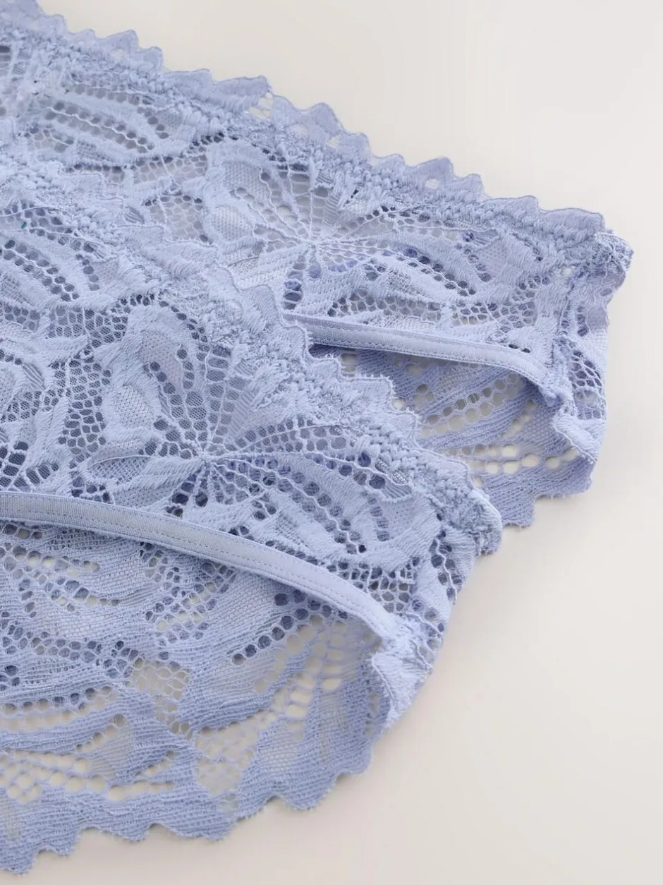 Next Blue High Leg Ultimate Comfort Lace Knickers 2 Pack Discount