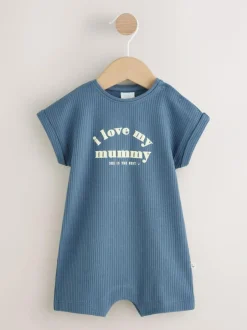 Next Jersey Baby Romper Blue I Love My Mummy