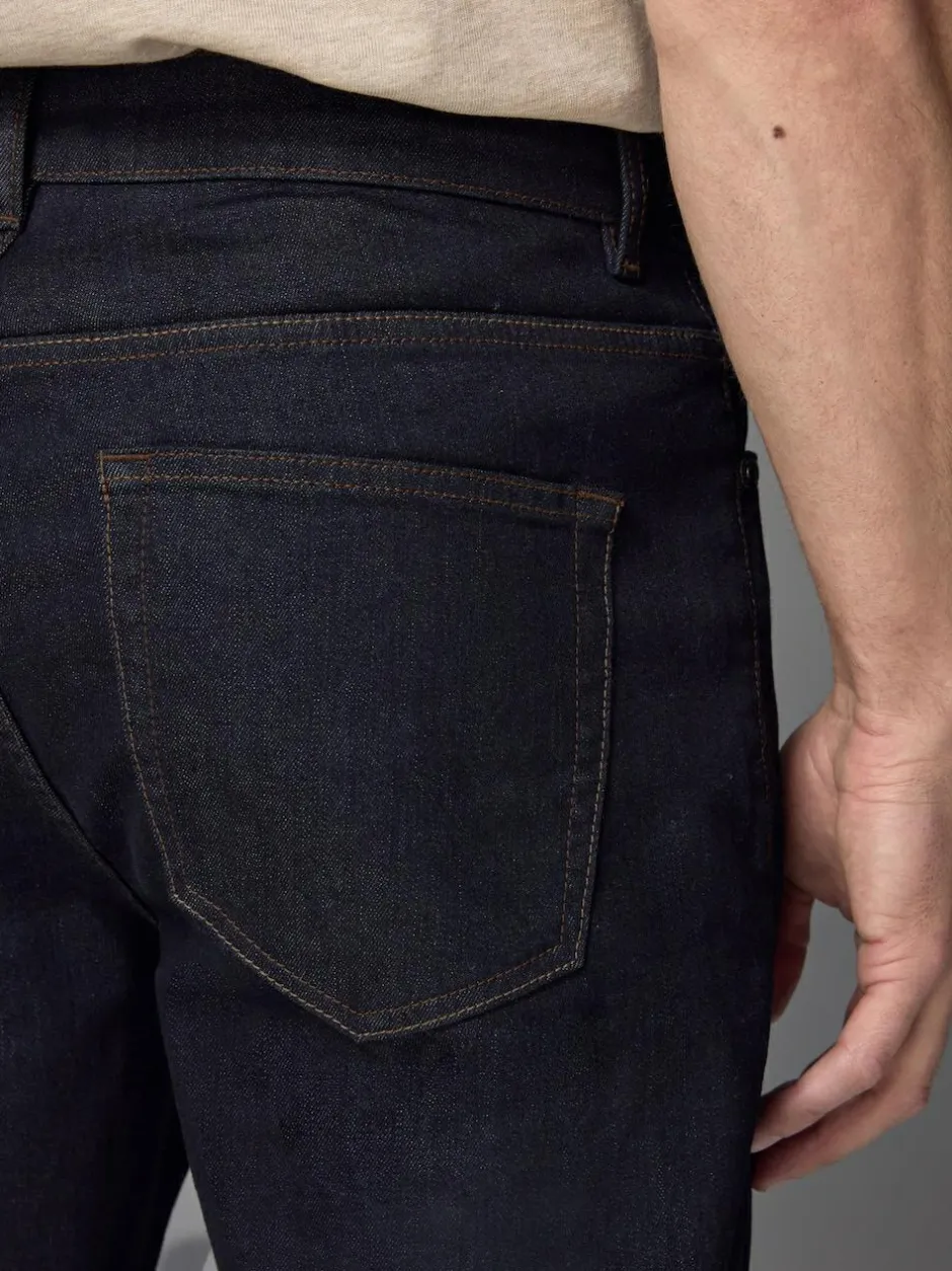 Next Blue Indigo Rinse Regular Tapered Fit Classic Stretch Jeans New