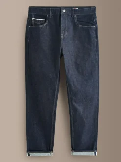 Next Regular Tapered Fit Signature Selvedge Denim Jeans Blue Indigo Rinse Online