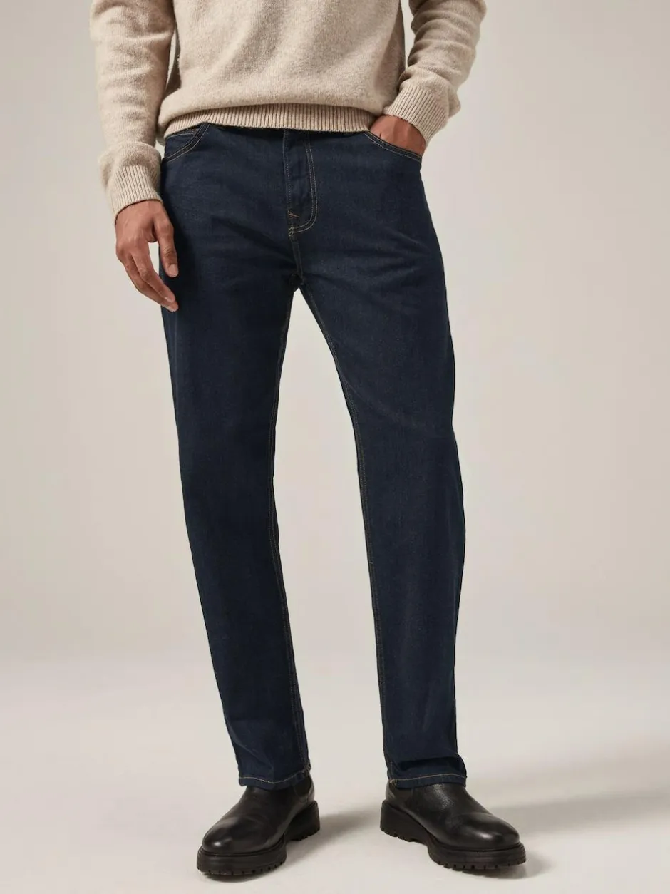 Next Blue Indigo Rinse Single Straight Fit Classic Stretch Jeans Hot