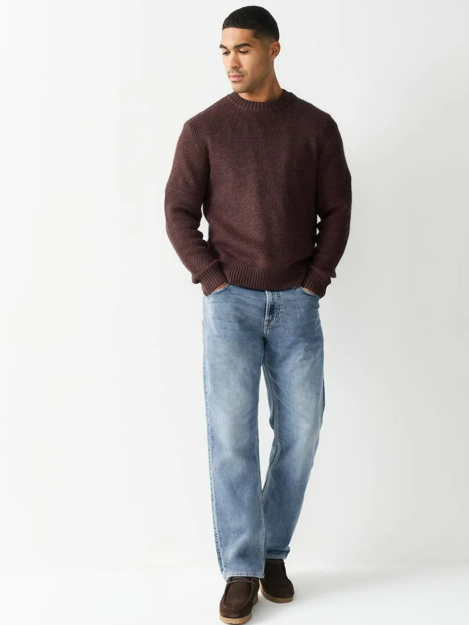 Next Straight Fit Comfort Stretch Jeans Blue Light Vintage Discount