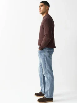 Next Straight Fit Comfort Stretch Jeans Blue Light Vintage Discount