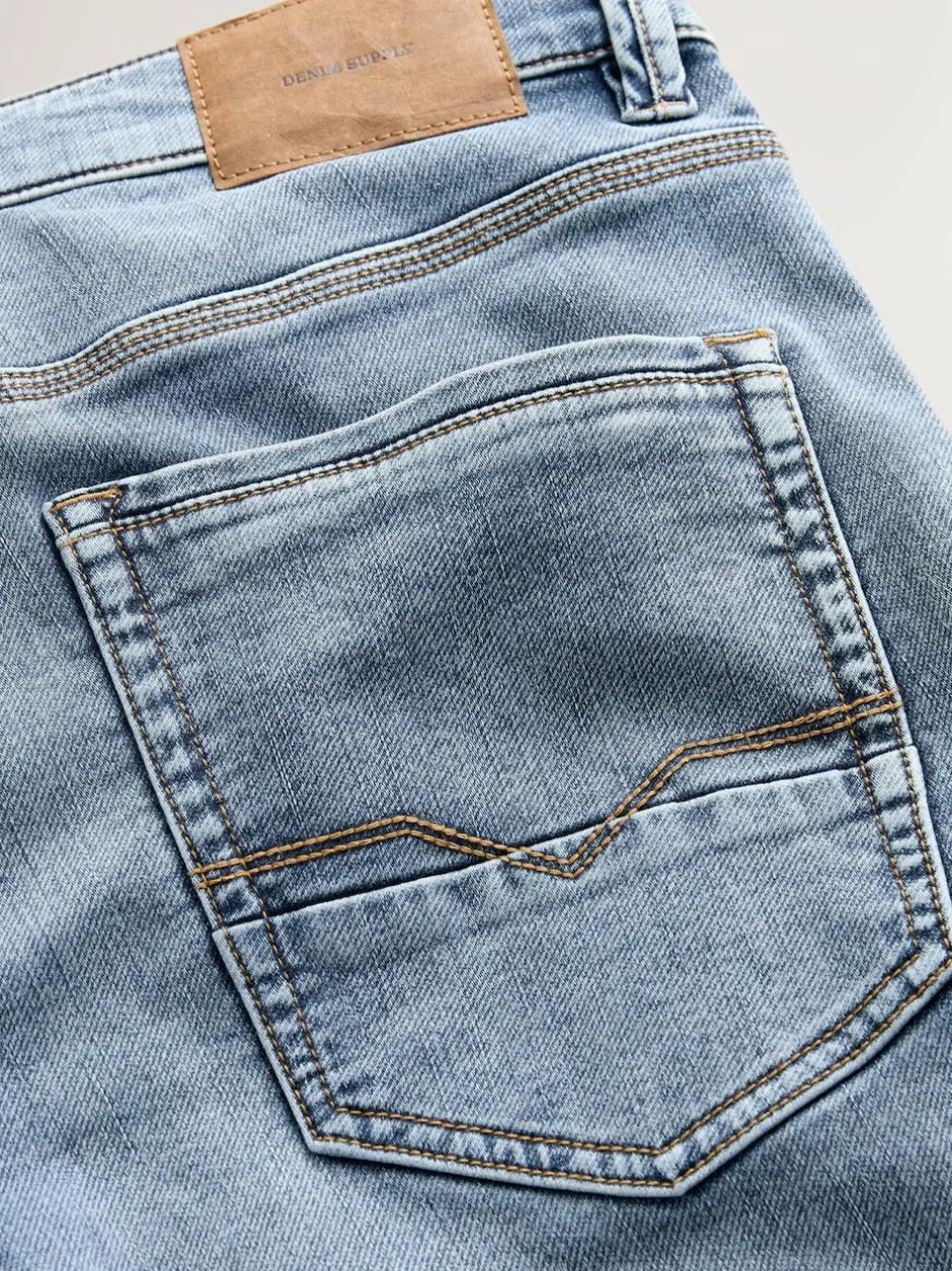 Next Straight Fit Comfort Stretch Jeans Blue Light Vintage Discount