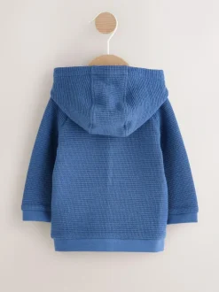 Next Lightweight Textured Jersey Baby Jacket (0mths-2yrs) Blue