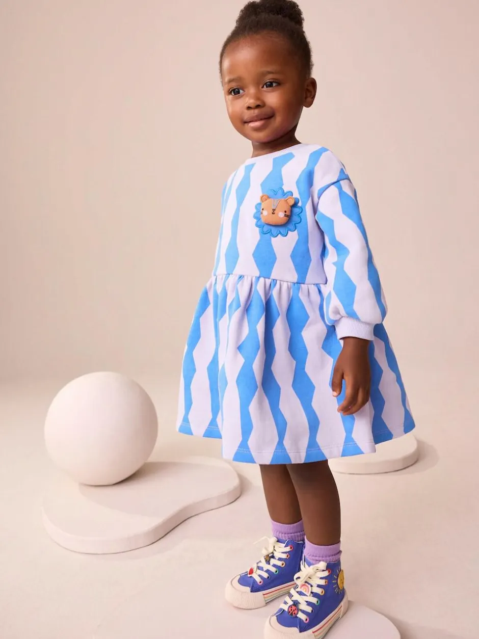 Next Blue Lion Sweat Dress (3mths-7yrs) Outlet