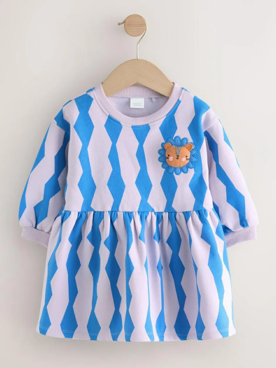 Next Blue Lion Sweat Dress (3mths-7yrs) Outlet