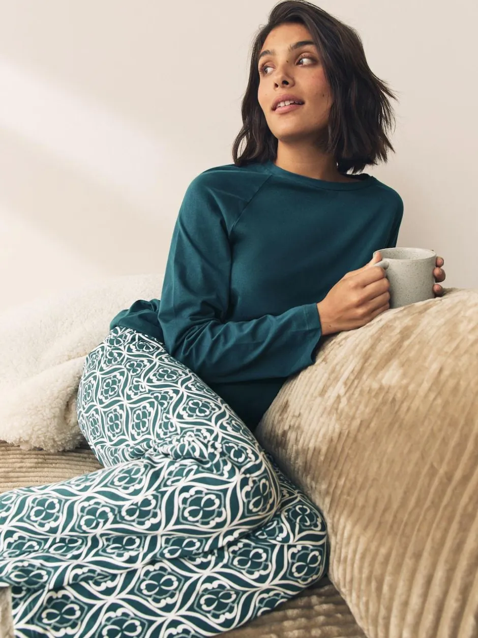 Next Long Sleeve Pyjamas Blue Outlet