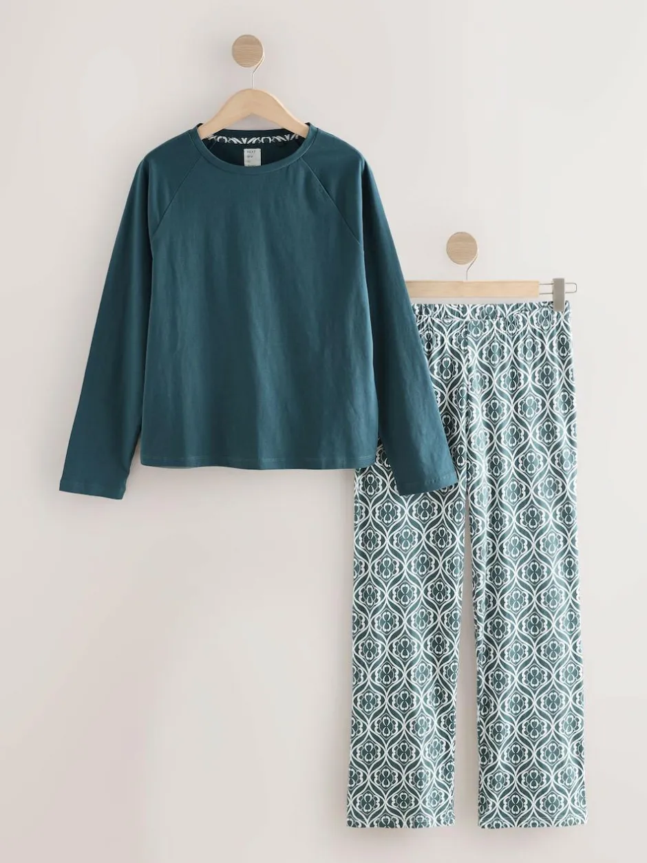 Next Long Sleeve Pyjamas Blue Outlet