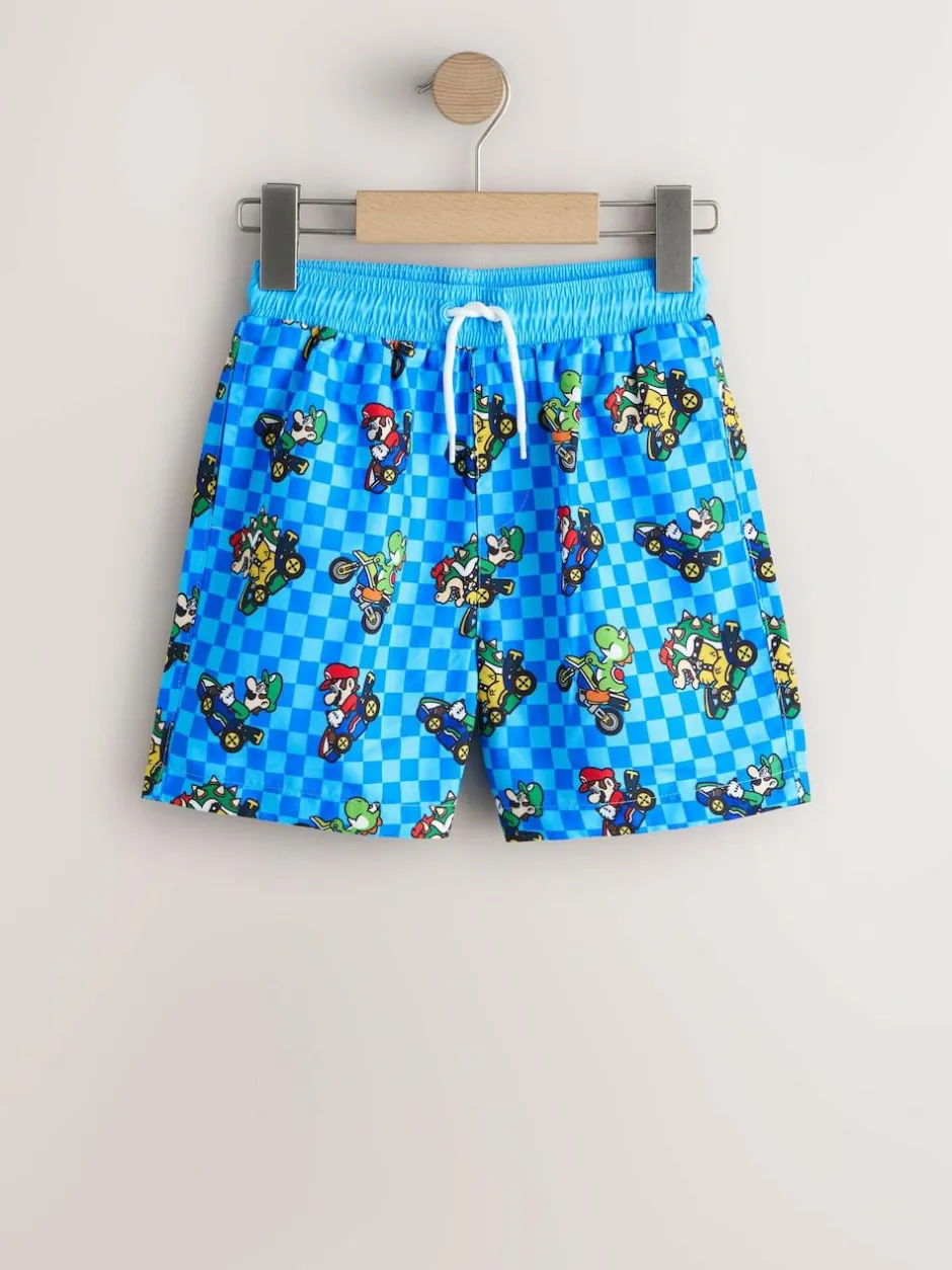 Next Blue Mario Swim Shorts (3-16yrs)