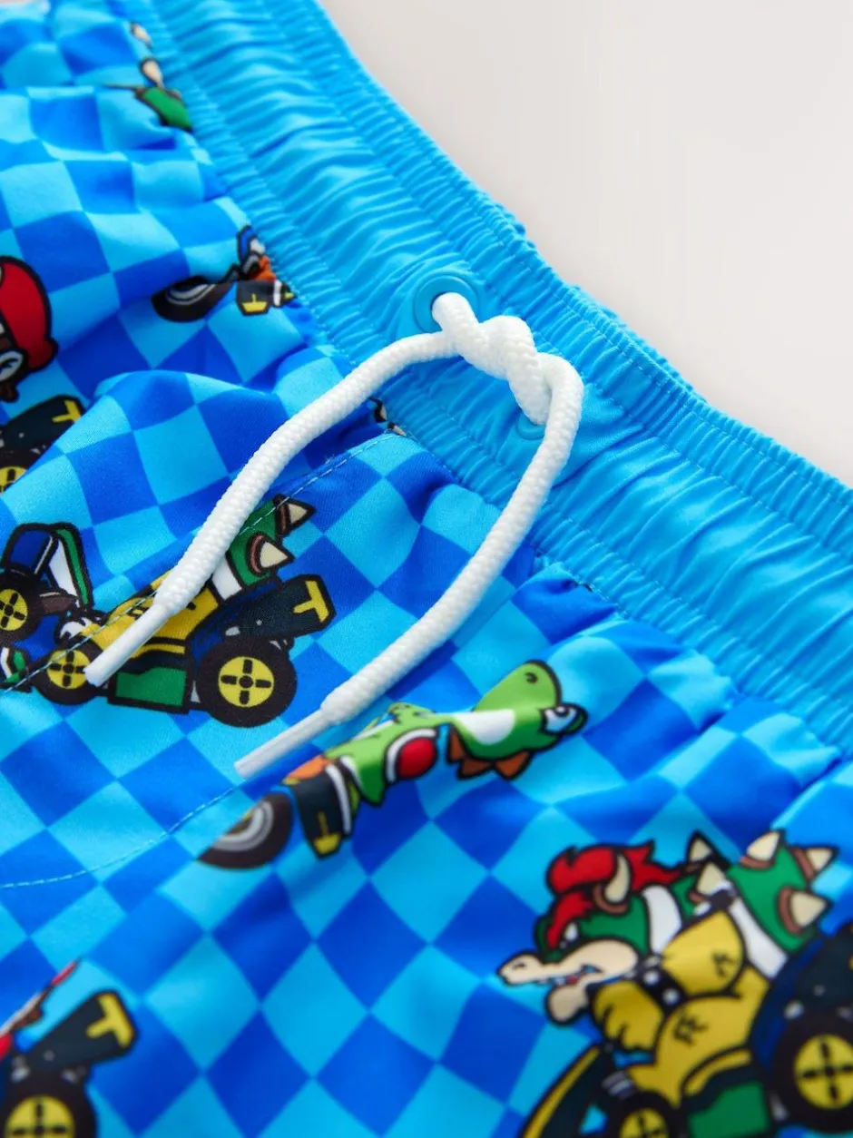 Next Blue Mario Swim Shorts (3-16yrs)