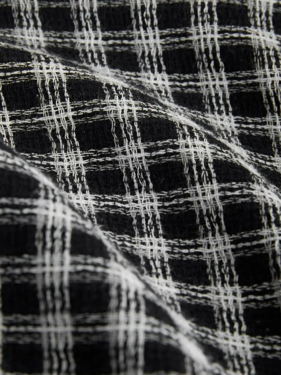Next Blue Micro Check Long Sleeve Shirt Best