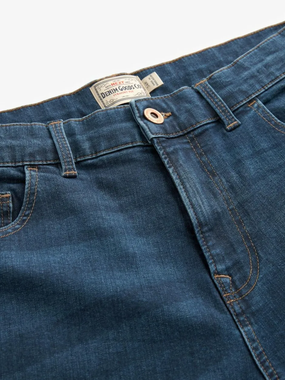 Next Blue Mid Single Straight Fit Classic Stretch Jeans Hot
