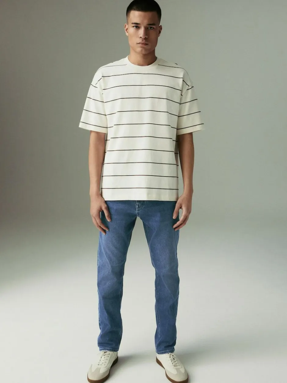 Next Blue Mid Slim Fit Motionflex Jeans Online