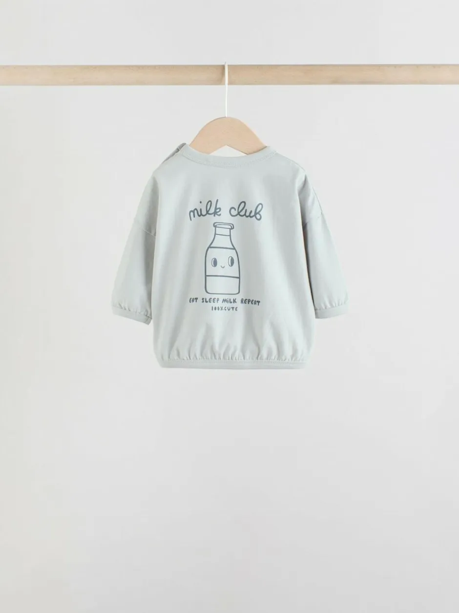 Next Blue Milk Club Tops and Leggings 6 Piece Baby Set (0mths-3yrs) Outlet