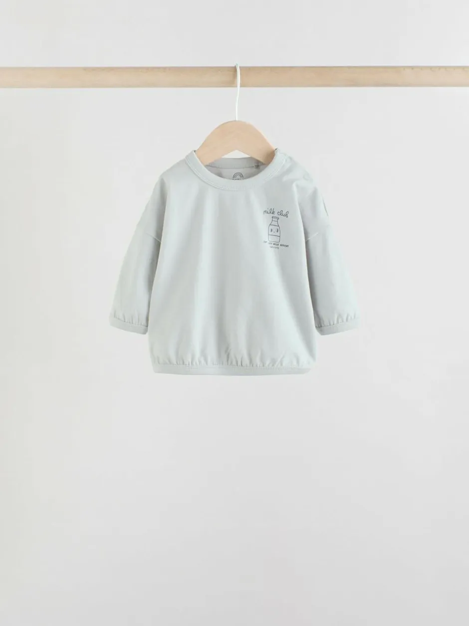 Next Blue Milk Club Tops and Leggings 6 Piece Baby Set (0mths-3yrs) Outlet