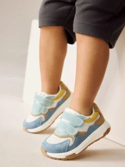 Next Suede Touch Fastening Trainers Blue Multi