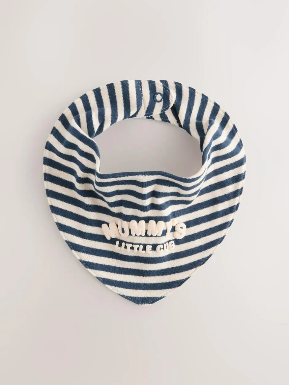 Next Baby Bibs 2 Pack Blue Mum and Dad Outlet