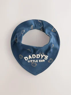 Next Baby Bibs 2 Pack Blue Mum and Dad Outlet