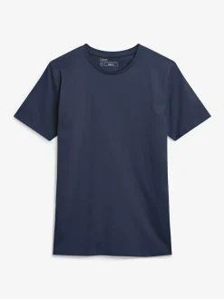 Next Blue Navy Slim Fit Essential Crew Neck Cotton T-Shirt Hot