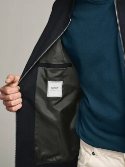 Next Blue Navy Smart Bomber Jacket Online