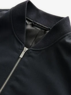 Next Blue Navy Smart Bomber Jacket Online