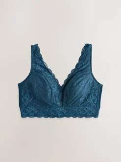 Next Non Pad Non Wire Total Support Lace Bra Blue New