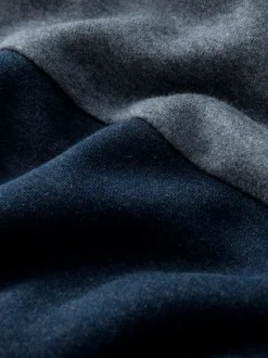 Next Overhead Hoodie Colour Blocking Sweatshirt Blue New