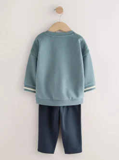 Next Blue Plane Single Sweatshirt and Joggers Set (3mths-7yrs) Clearance